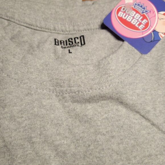 NWT Size Large (L) Dubble Bubble Gum Trubble Graphic T-Shirt Vintage Style -Gray - Picture 3 of 4